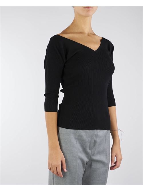 Maglia a costine con scollo a V Max Mara Weekend MAX MARA WEEKEND | Maglia | OCEANO13